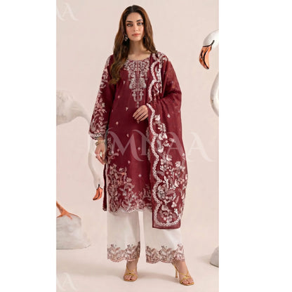 UA-190 Embroidered Cotton Collection 3 Piece | Ready to Wear | Asian clothes