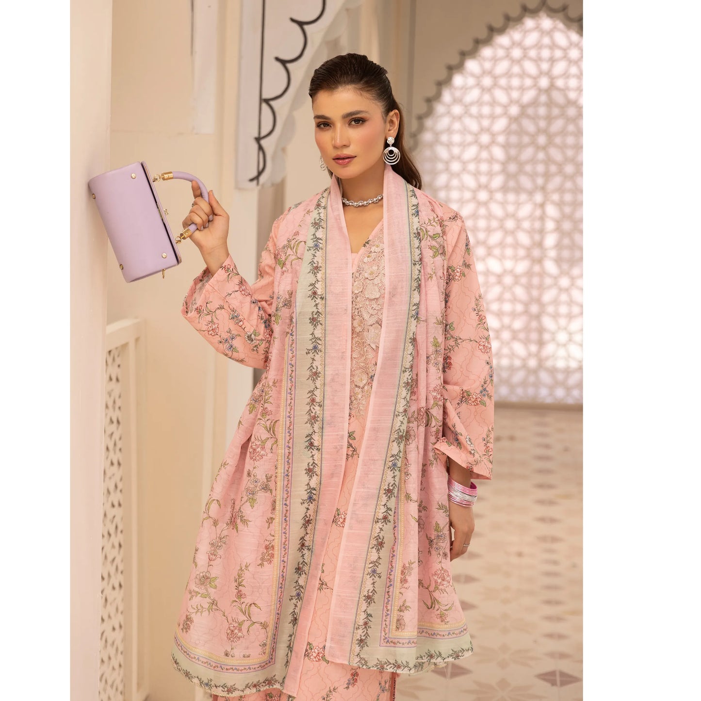UMS-63 "Limelight" by Simrans Embroidered Printed Pure Lawn 3 Pc Collection Ready to Wear Pakistani Asian clothes