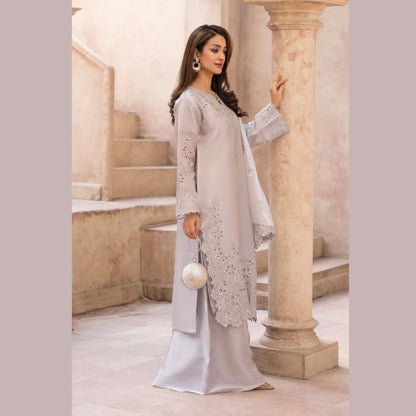 RA-36 Embroidered Sheesha Silk 3 Piece Suit | Premium Embroidered Silk Dress with Dupatta | Women's Party & Festive Wear