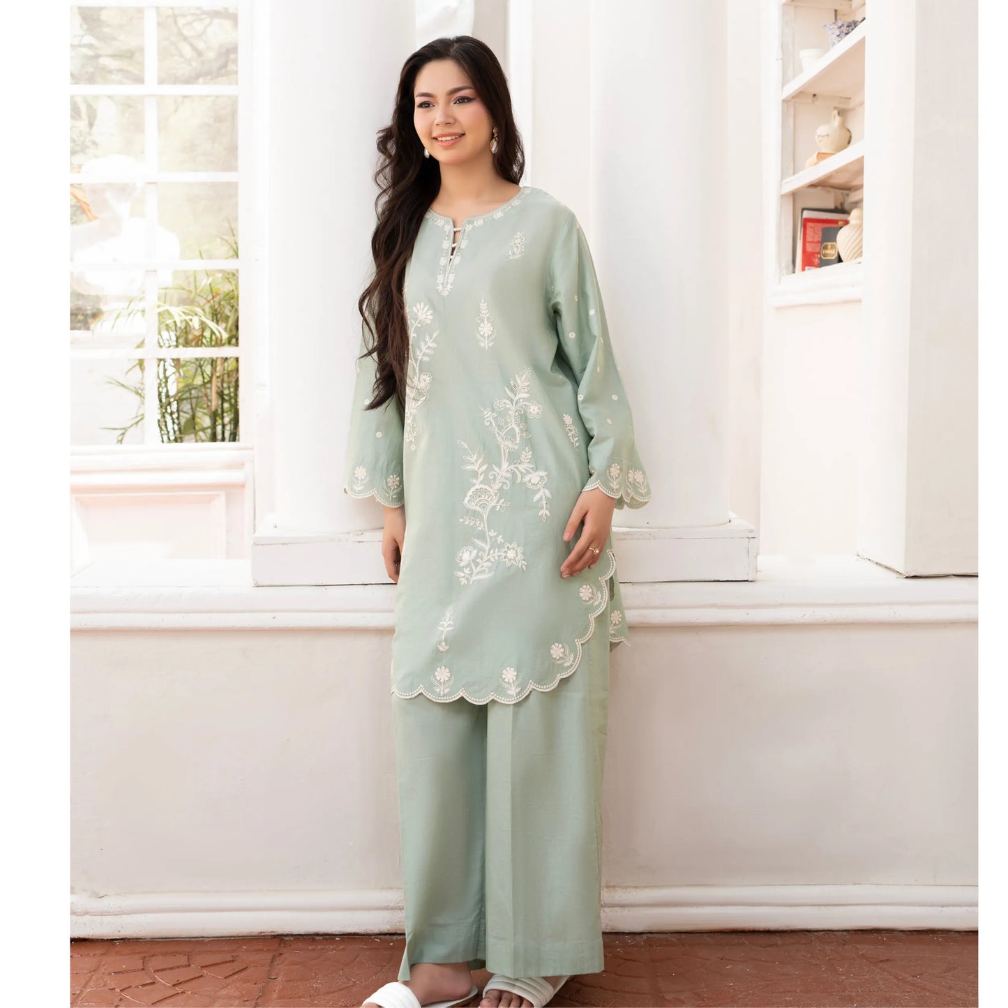 UA-243 Embroidered Lawn Summer Lawn Co-Ords Set by Umnaa