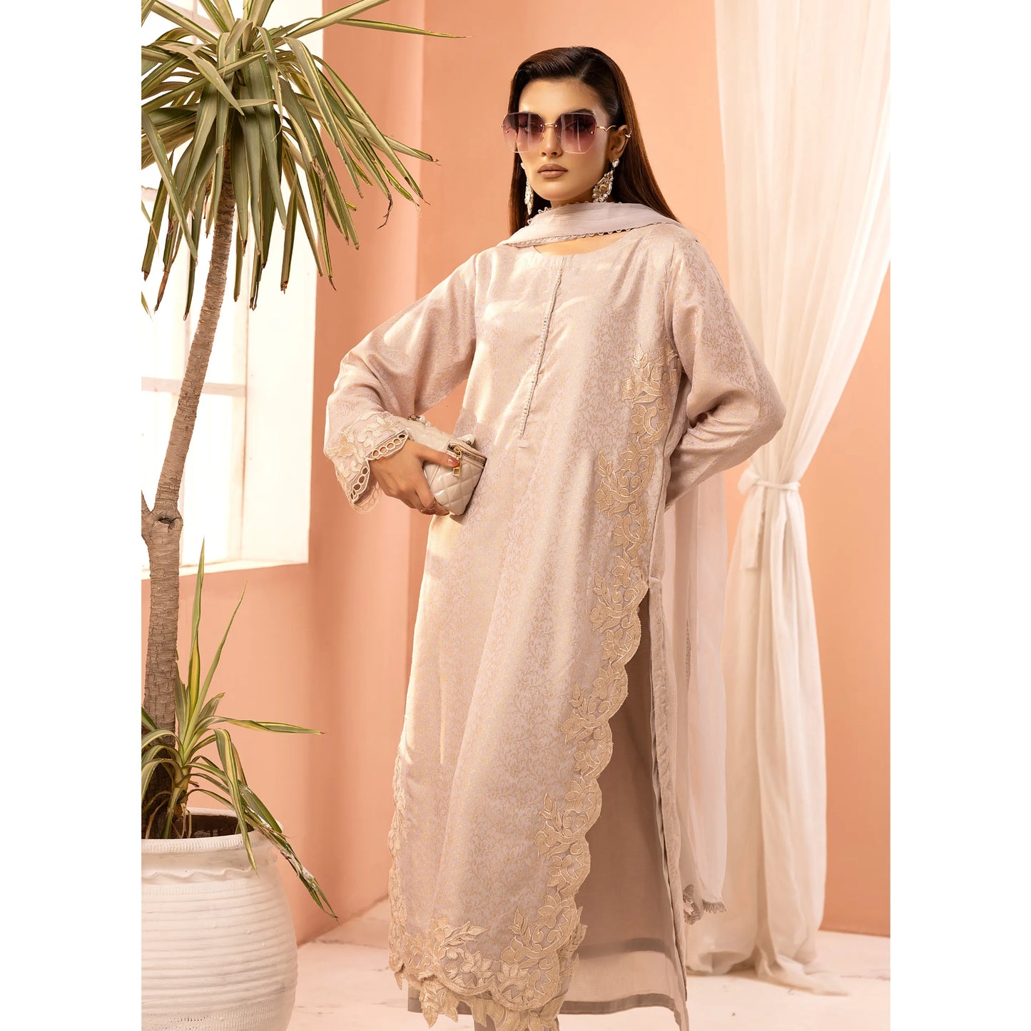 UMS-68 Florence Embroidered Visocse 3 pc Collection | Simrans