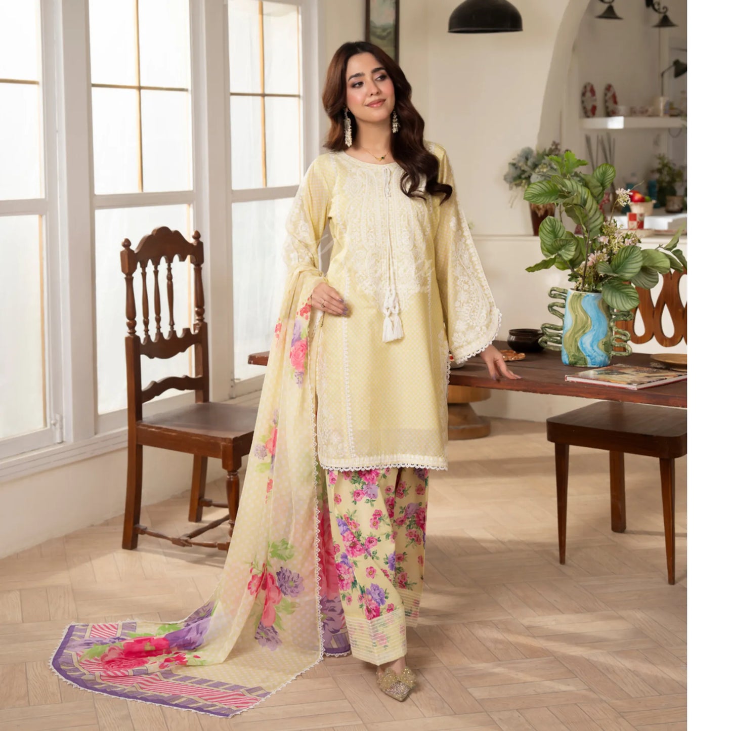 "Flora" Embroidered Lawn 3 Pc Collection | Karma Collection