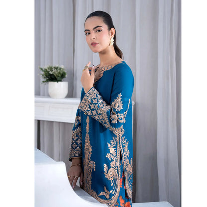 UTT-25 " Ethnic" Cambric Cotton 3 Pc Collection | Traditional Thread