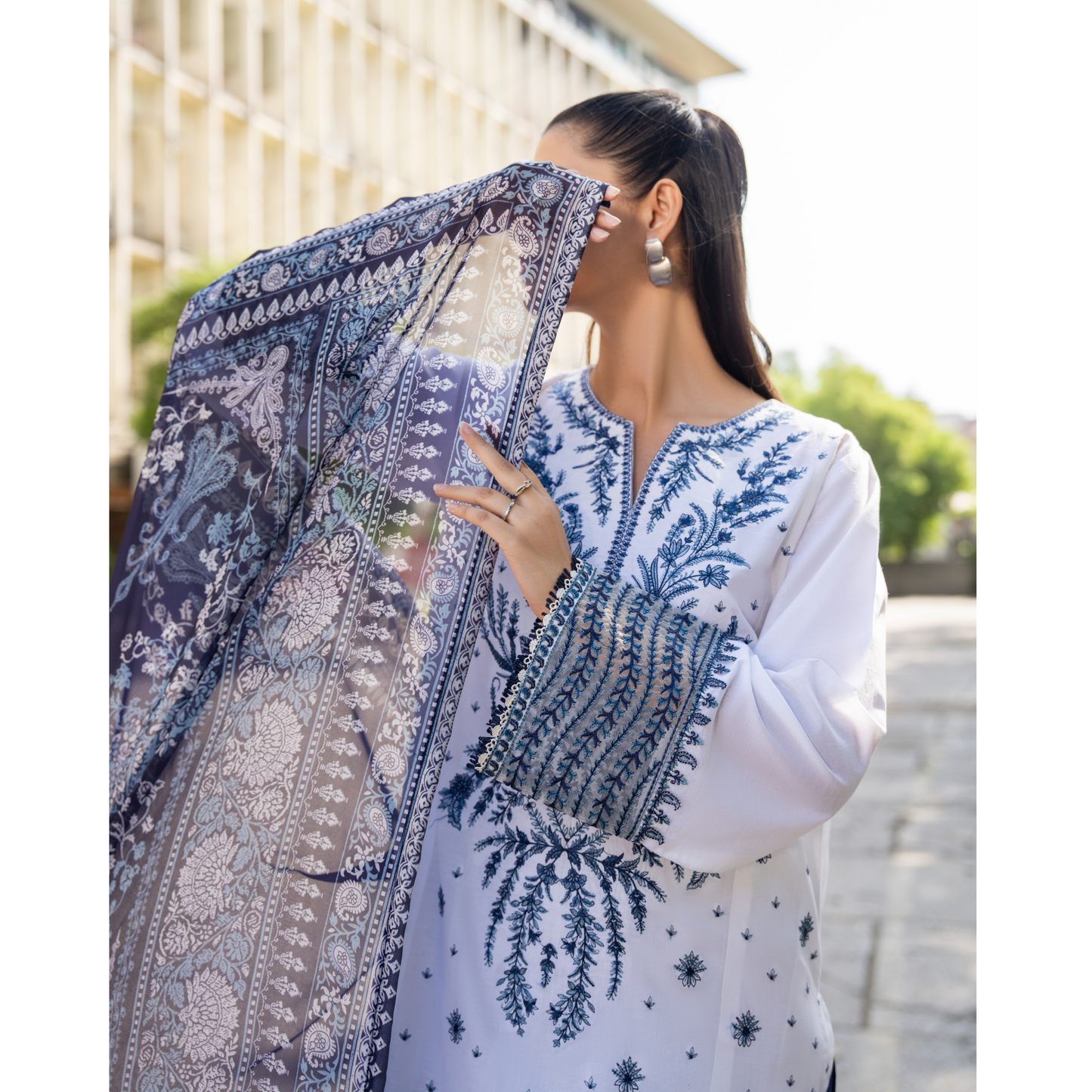 UCA-22 3 pc Summer Cotton Lawn Monochrome Collection | Ready to Wear | Casuallite