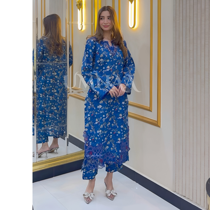 UA-36 Printed Embroidered Khaddar 3 Pc Dress | Ready to wear | UMNAA