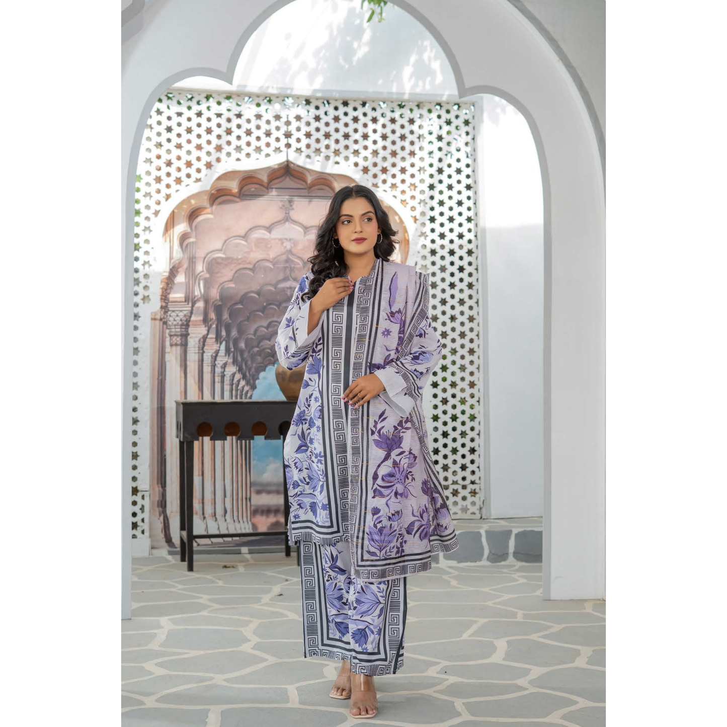 UMRZ-47 3 Pc Pakistani Printed Summer Lawn Collection by Rangz