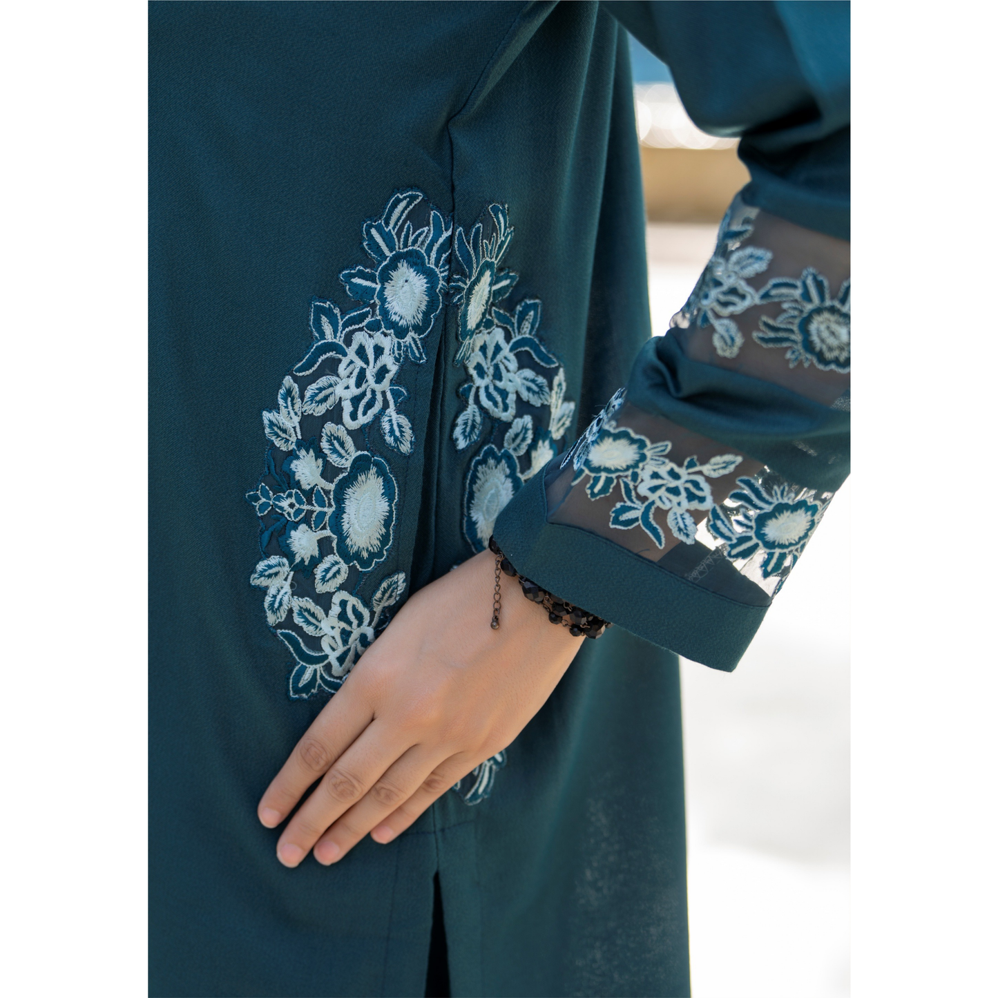 UZA-01 Rang e Elegance by Zaaria 2 Pc Embroidered Dhanak Co-Ords Set