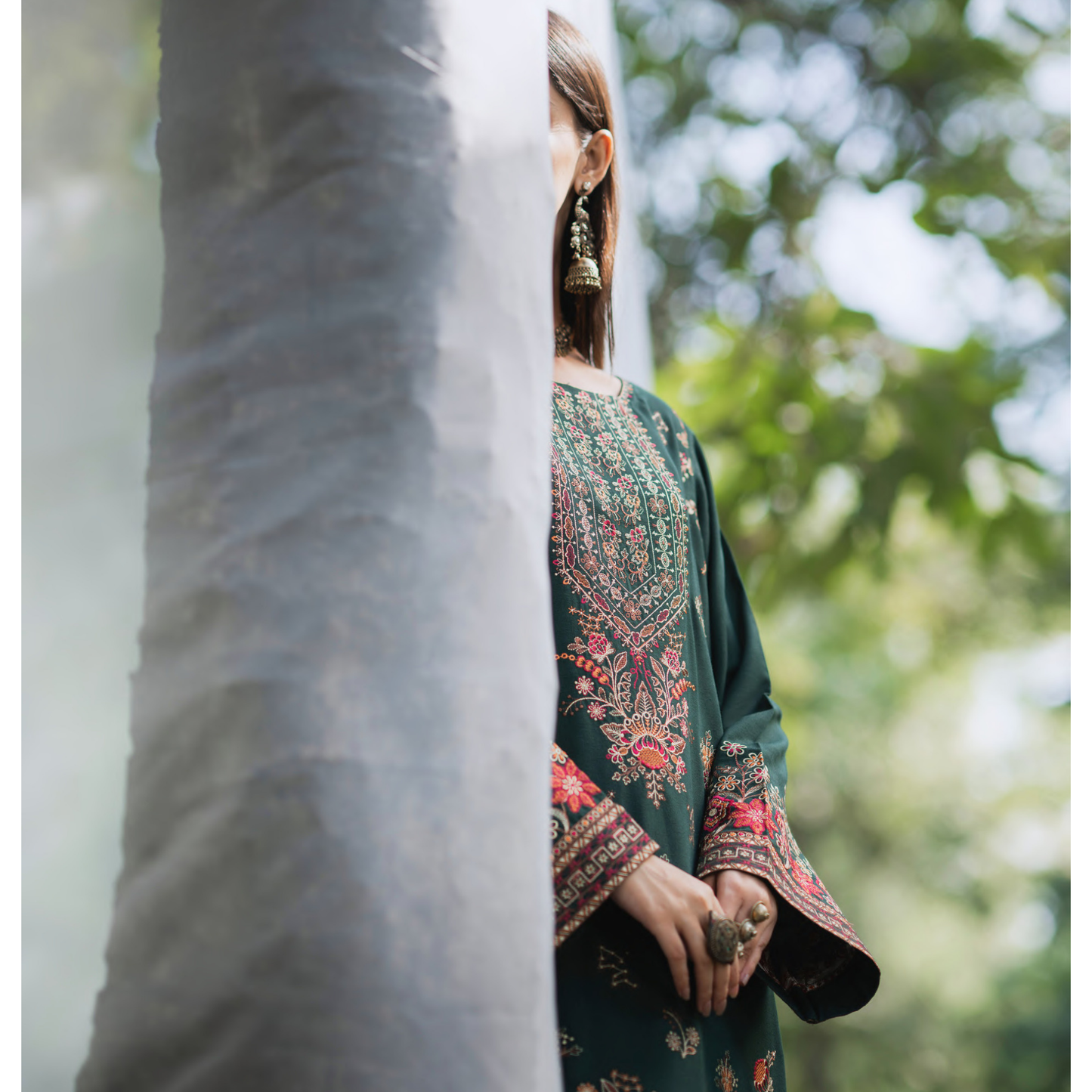 UCA-31 Embroidered Dhanak with Pashmina Shawl Winter Collection by Casuallite