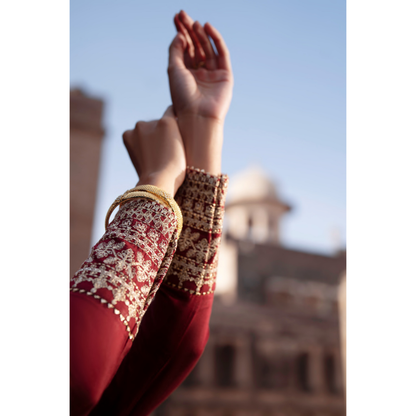 UCA-34 "ISHQIA" Festive Drop Embroidered Viscose Collection by Casuallite