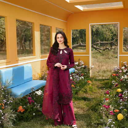 UMS-55 Janan Mother Daughter Chikenkari Jacquard Eid Edit by Simrans | Ready to Wear Asian Pakistani clothes