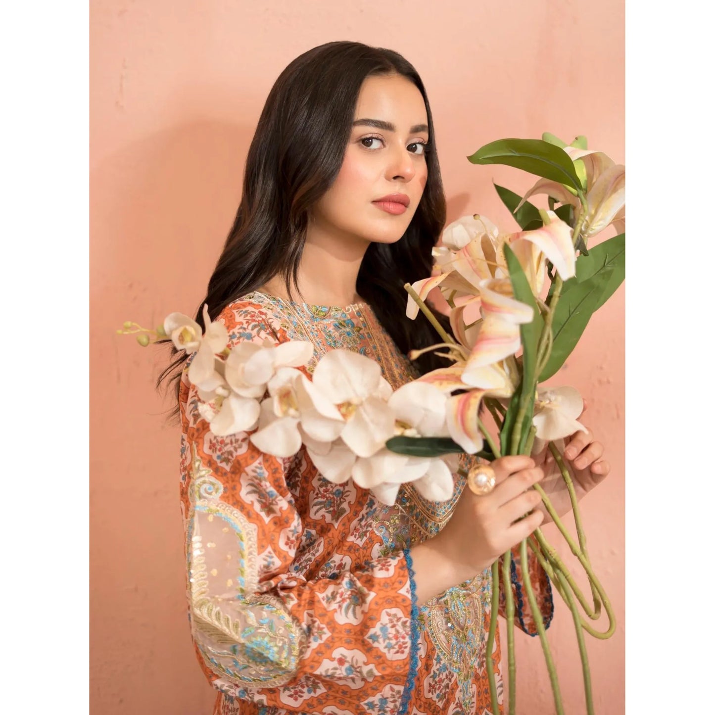 RA-37 Embroidered Printed Lawn Dress with Printed Cotton Silk Dupatta | Women's 3 Piece Summer Suit