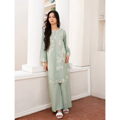 UA-243 Embroidered Lawn Summer Lawn Co-Ords Set by Umnaa