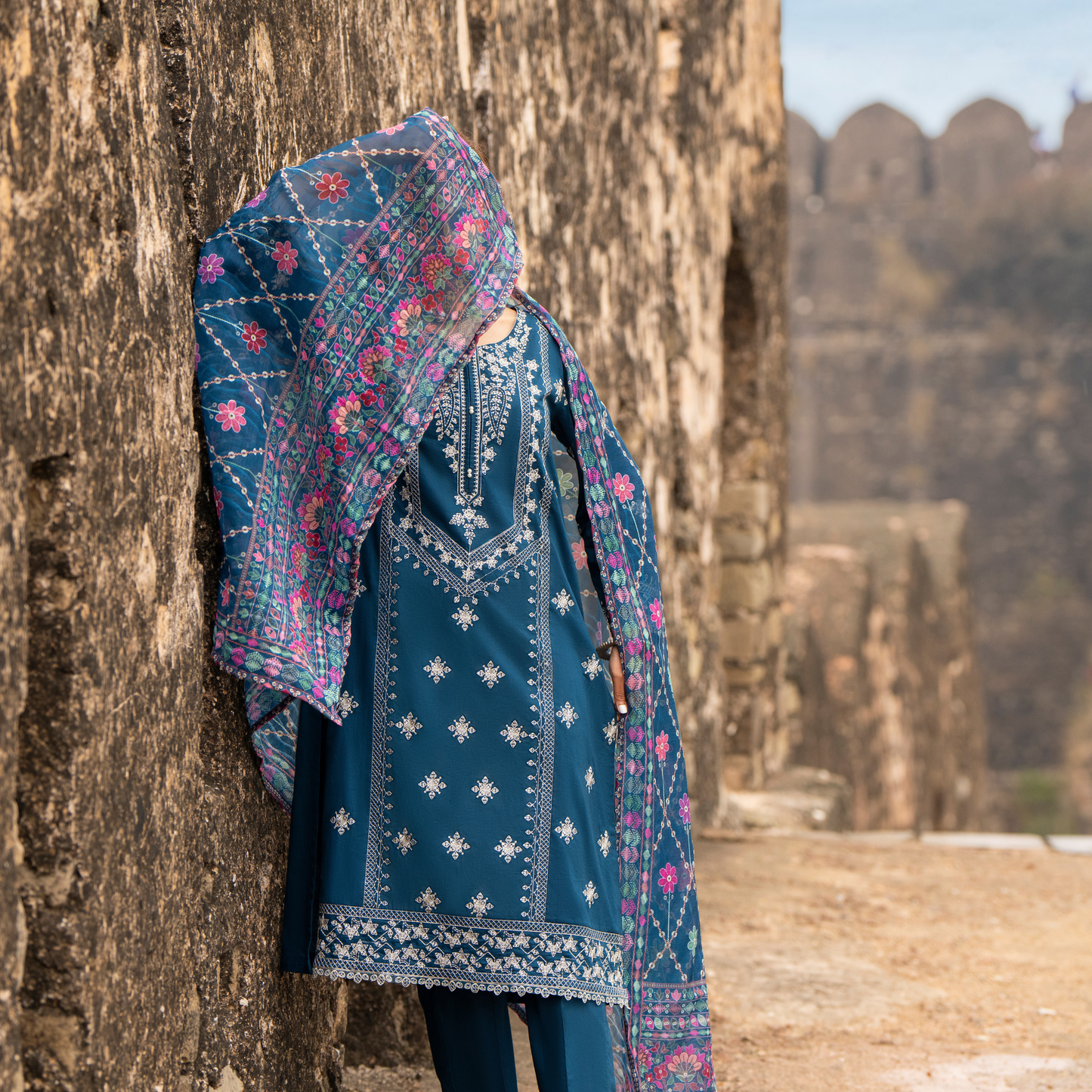 UCA-16 3 Pc Embroidered Cotton Lawn Ready to Wear Eid Collection by Casuallite