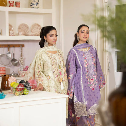 "Gulmahar" Embroidered Lawn Farshi Shalwar Collection by karma Collection
