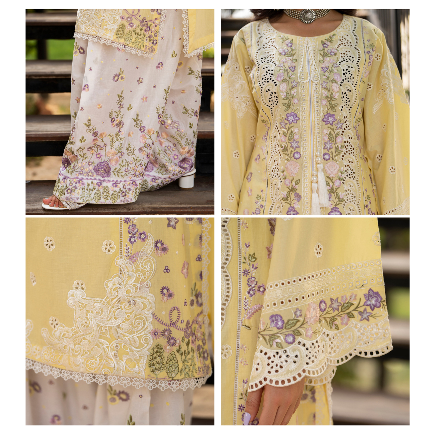 KC-1486 Chikenkari Luxury Cotton farshi Shalwar Collection | Ready to Wear | Karma Collection