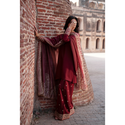 UCA-34 "ISHQIA" Festive Drop Embroidered Viscose Collection by Casuallite