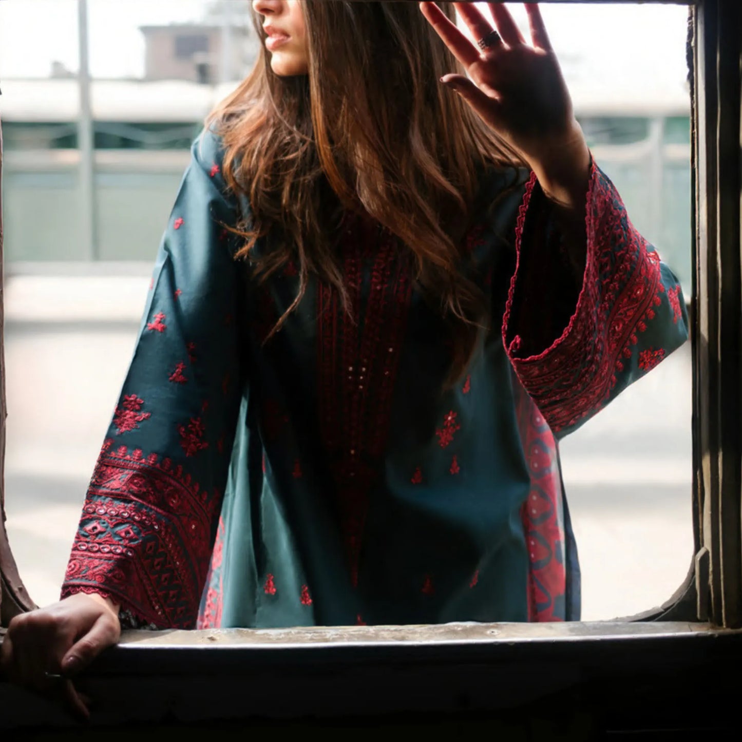 UCA-39 SafarNama Summer Embroidered Cotton Dress with Printed Silk Dupatta | Women’s Wear Pakistani Designer Outfit by Casuallite