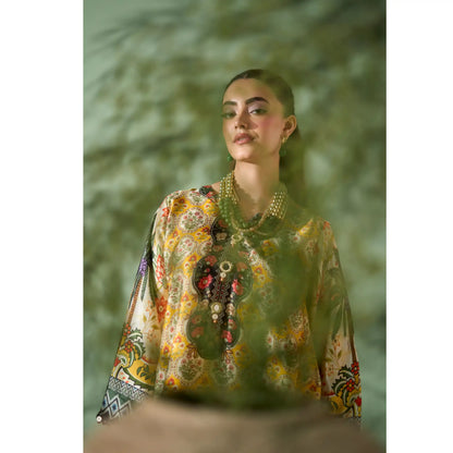 UAL-05 Printed Silk Kaftan Style Co-Ord Set Loose fit Casual Wear | Ethnic wear | ALLY'S