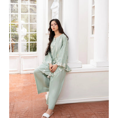 UA-243 Embroidered Lawn Summer Lawn Co-Ords Set by Umnaa
