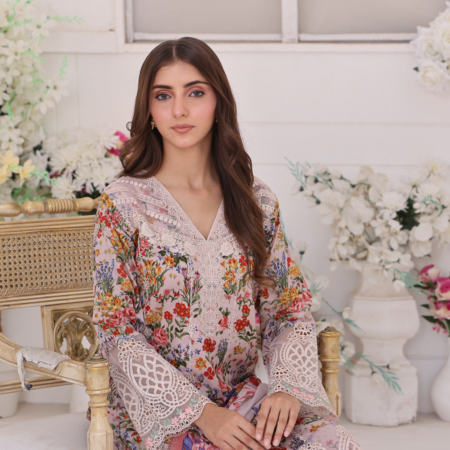 UA-94 3 Pc Embroidered Printed Summer Lawn | Ready to Wear | Umnaa