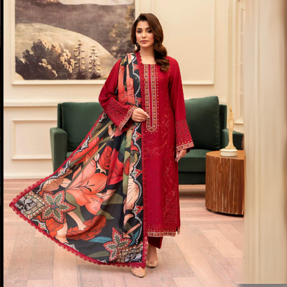 3 Pc Ready to Wear Embroidered Collection | Karma Collection | UMKC01001