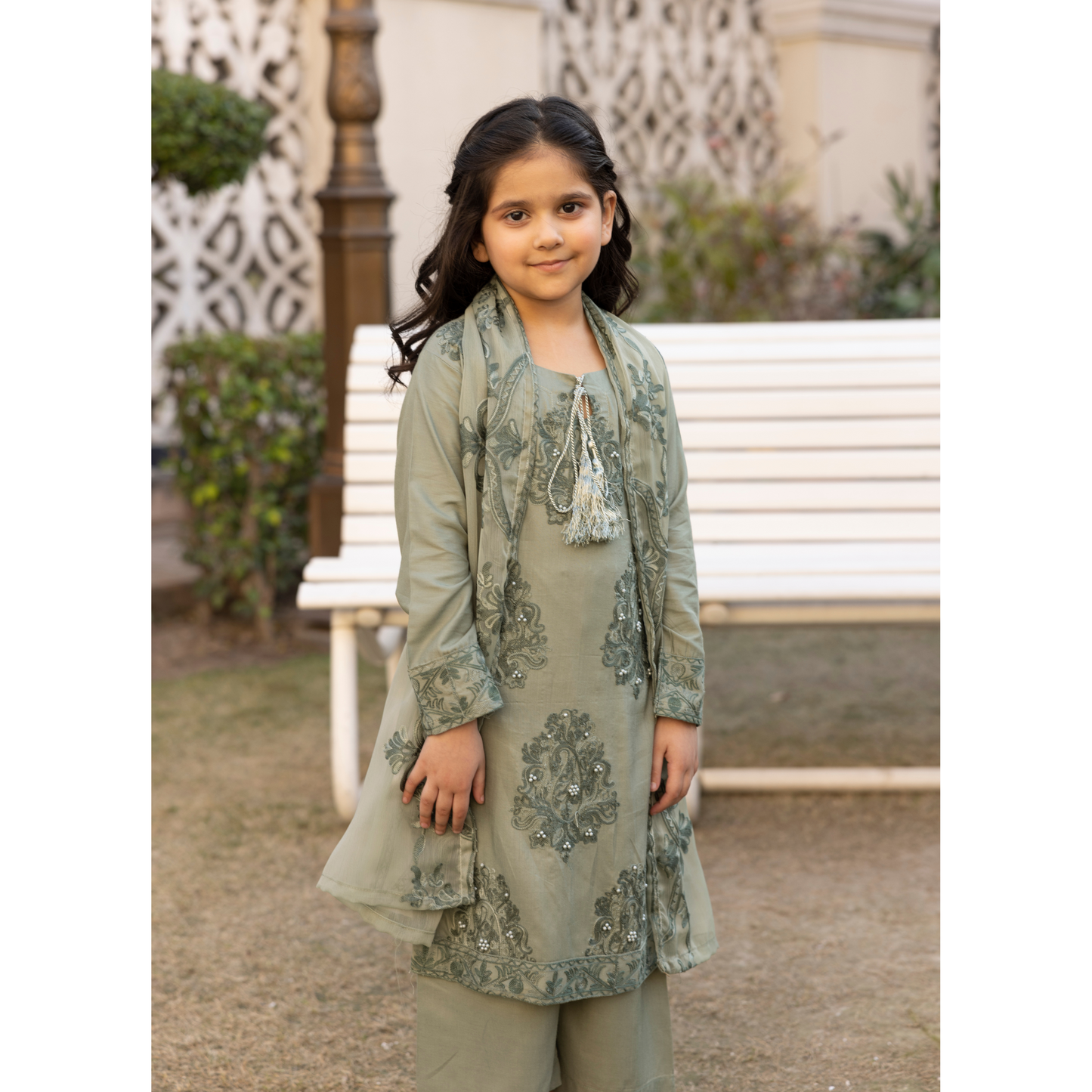 UMS-15 3 Pc Mother & Daughter Luxury Linen Eid Collection by Simrans