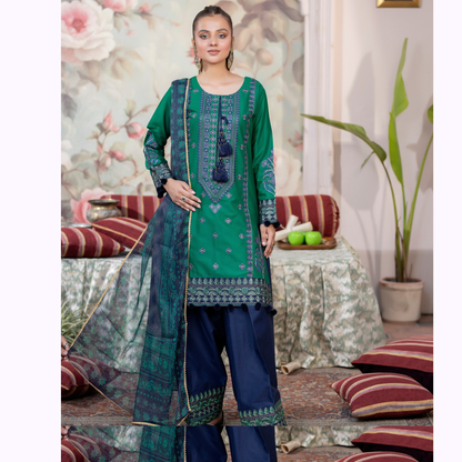 KC-1452 Trendy farshi Shalwar Embroidered Cotton Collection Ready to Wear 3 Pc - Karma Collection