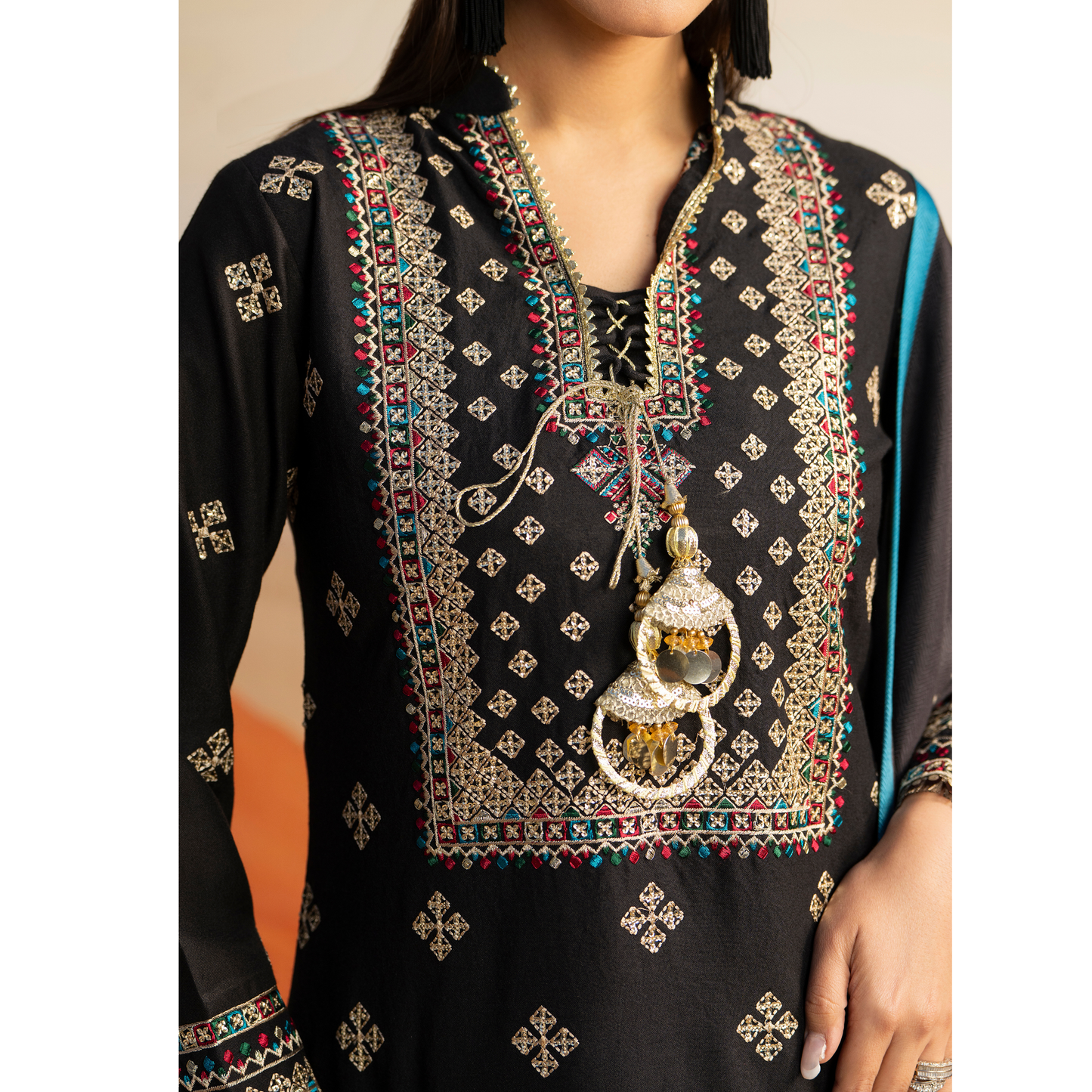 RA-25 Embroidered Dhanak Collection by Raniya.h