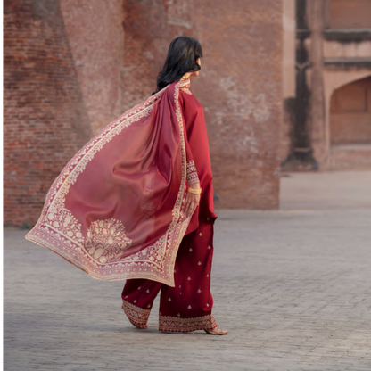 UCA-34 "ISHQIA" Festive Drop Embroidered Viscose Collection by Casuallite