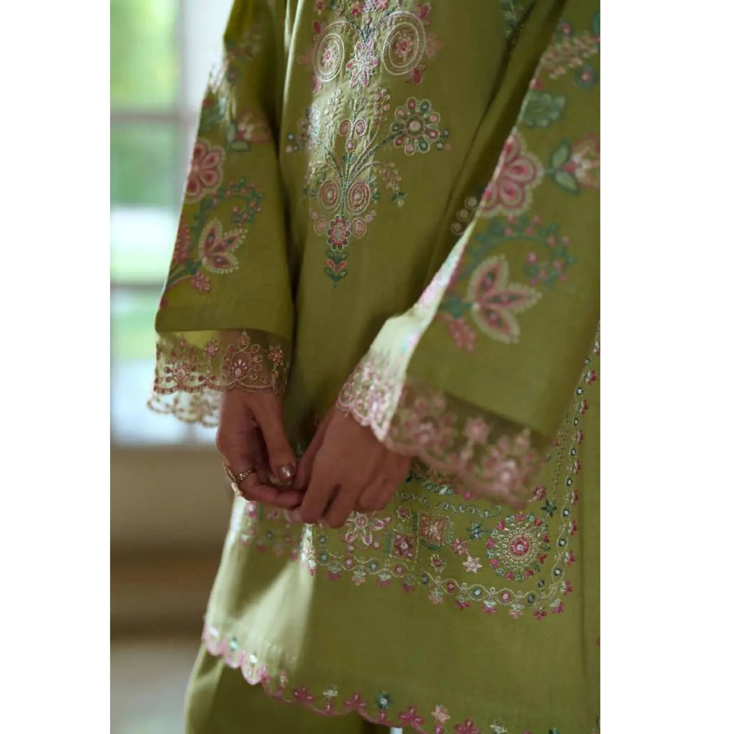 UCA-46 "Sakoon" Embroidered Cambric Cotton Pc Collection | Casuallite