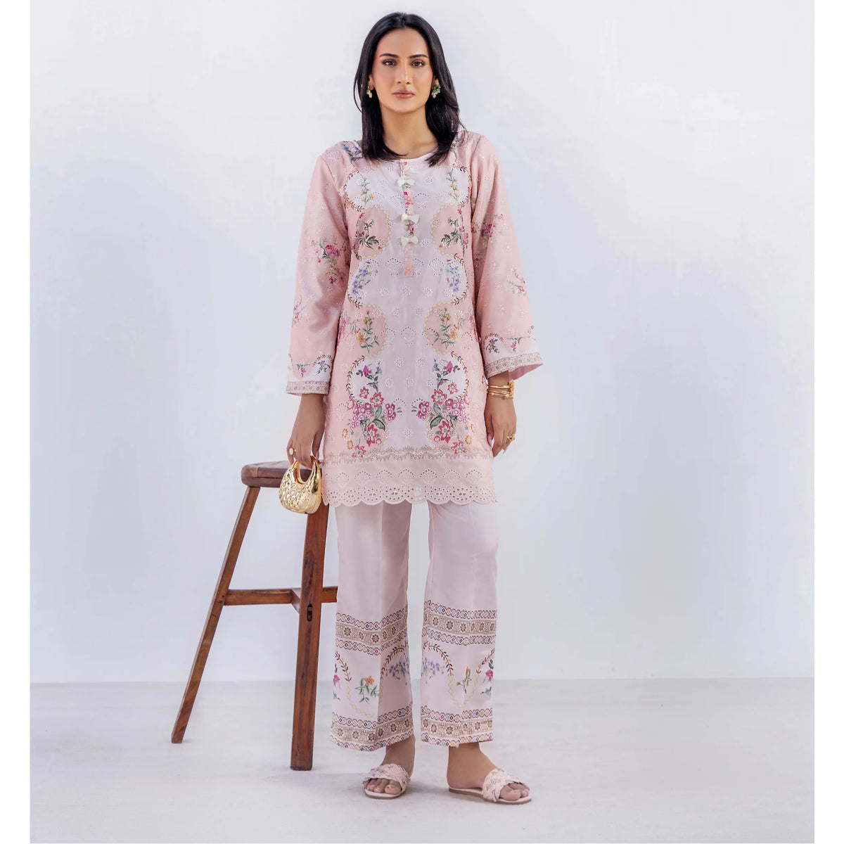 UAL-01 Chikankari Lawn Co-Ord Set | Adan's Libas