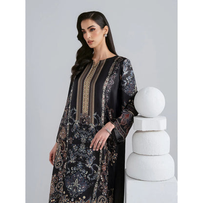 UAL-08 Printed Silk Kaftan with Trouser 2 Pc Set | Ally's