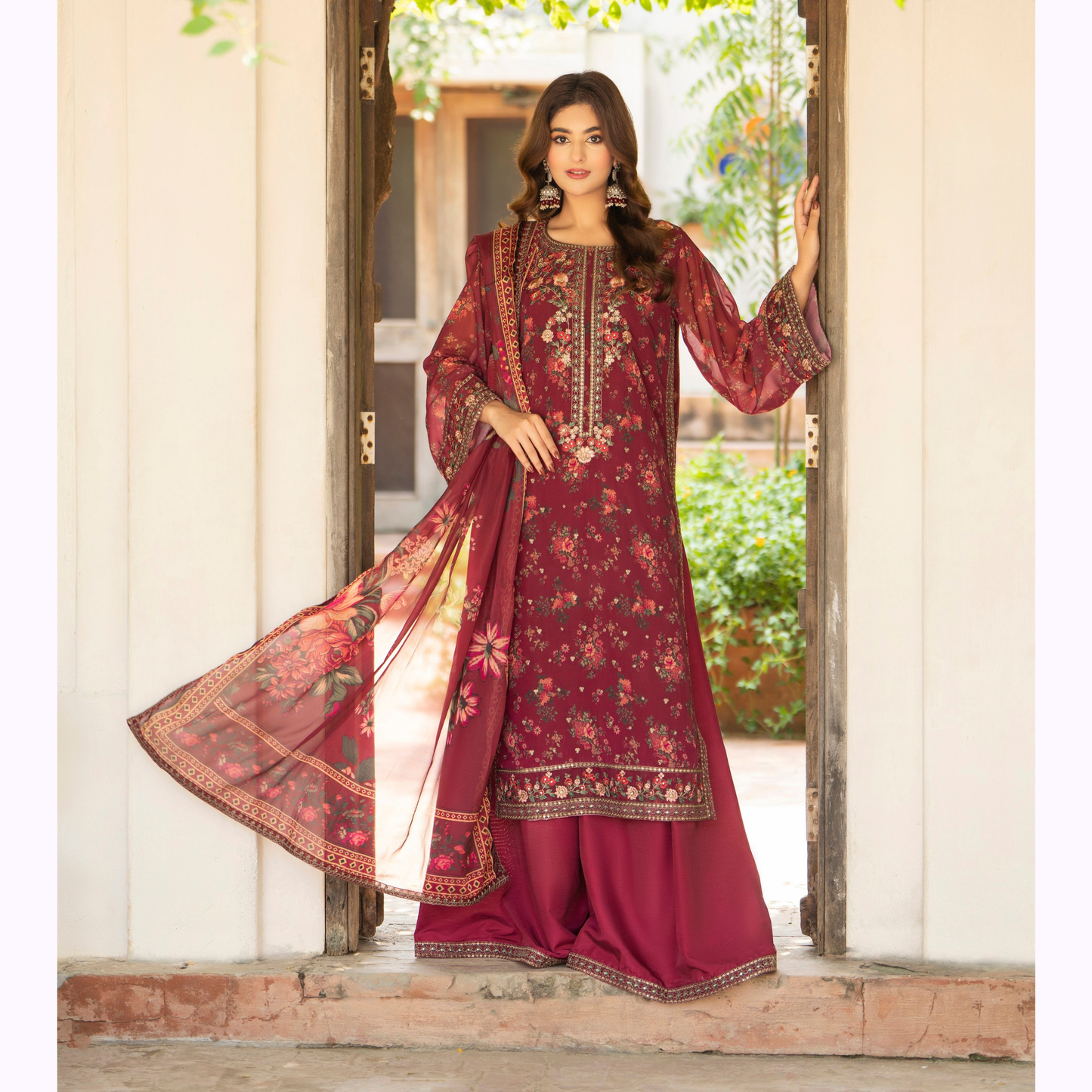 "Khumaar" Embroidered Georgette Collection by karma Collection Asian Wear Pakistani Dresses