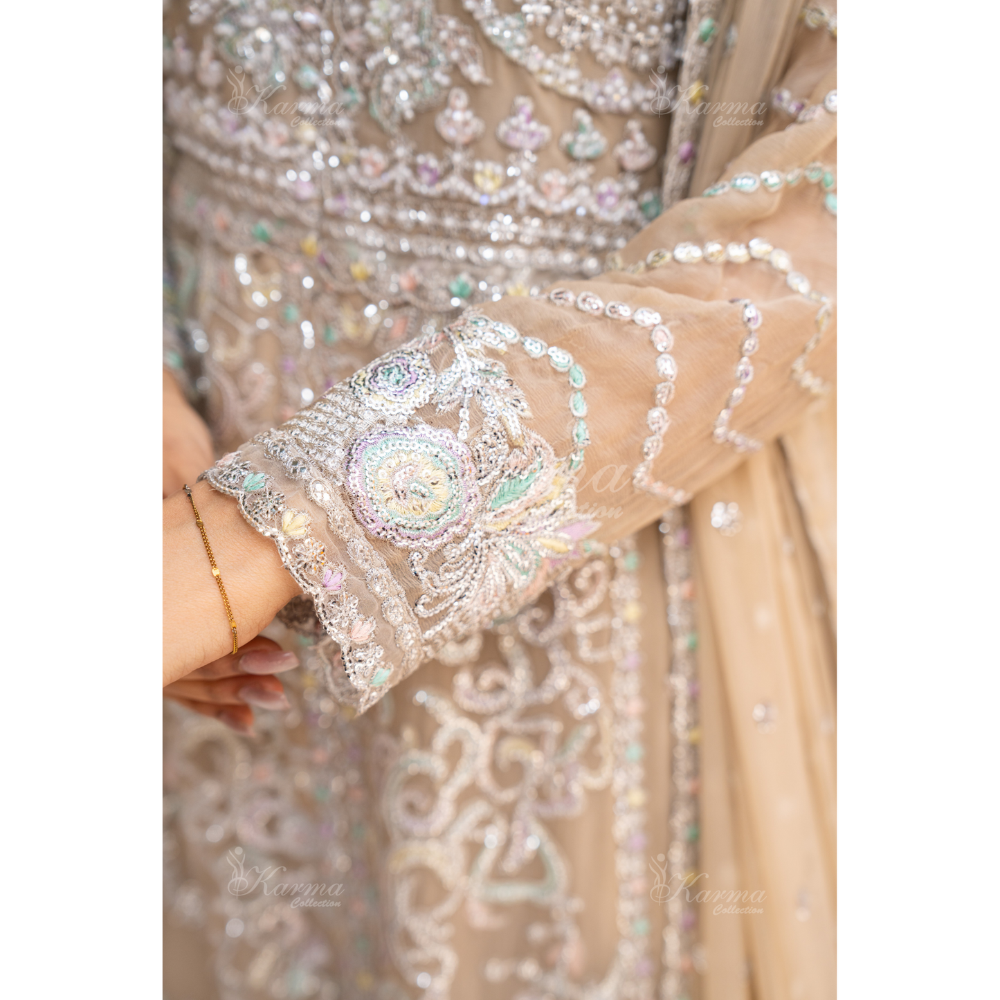Luxury Embroidered Chiffon Party wear dress  | Wedding Collection | karma Collection | UMKC01201