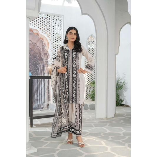 UMRZ-46 3 Pc Pakistani Printed  Summer Lawn Collection by Rangz