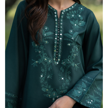 UCA-32 "Khunki" Embroidered Dhanak with Pashmina Wool Shawl Winter Collection by Casuallite