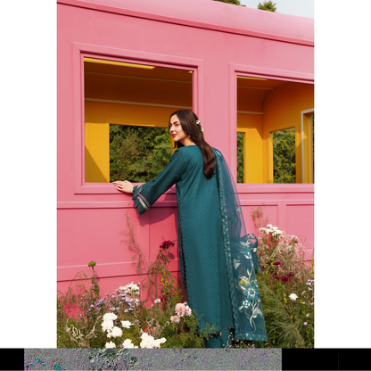 UMS-56 Janan Mother Daughter Chikenkari Jacquard Eid Edit by Simrans | Ready to Wear Asian Pakistani clothes