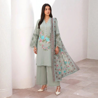 UA-186 Embroidered Cotton 3-Piece Collection | Ready to Wear Asian clothes