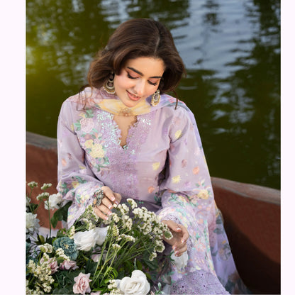 KC-1573 "Sunheri" Embroidered Festive Cambric Cotton Collection by Karma Collection