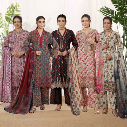 USN-22 Embroidered Chikankari Lawn 3 Piece Summer Collection by saphron | Ready to Wear Pakistani Asian Eastern wear