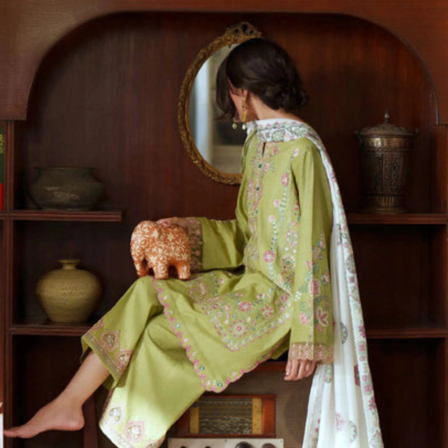 UCA-46 "Sakoon" Embroidered Cambric Cotton Pc Collection | Casuallite
