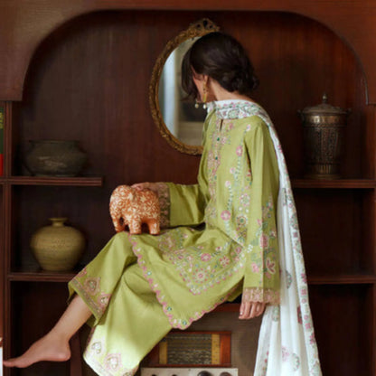 UCA-46 "Sakoon" Embroidered Cambric Cotton Pc Collection | Casuallite