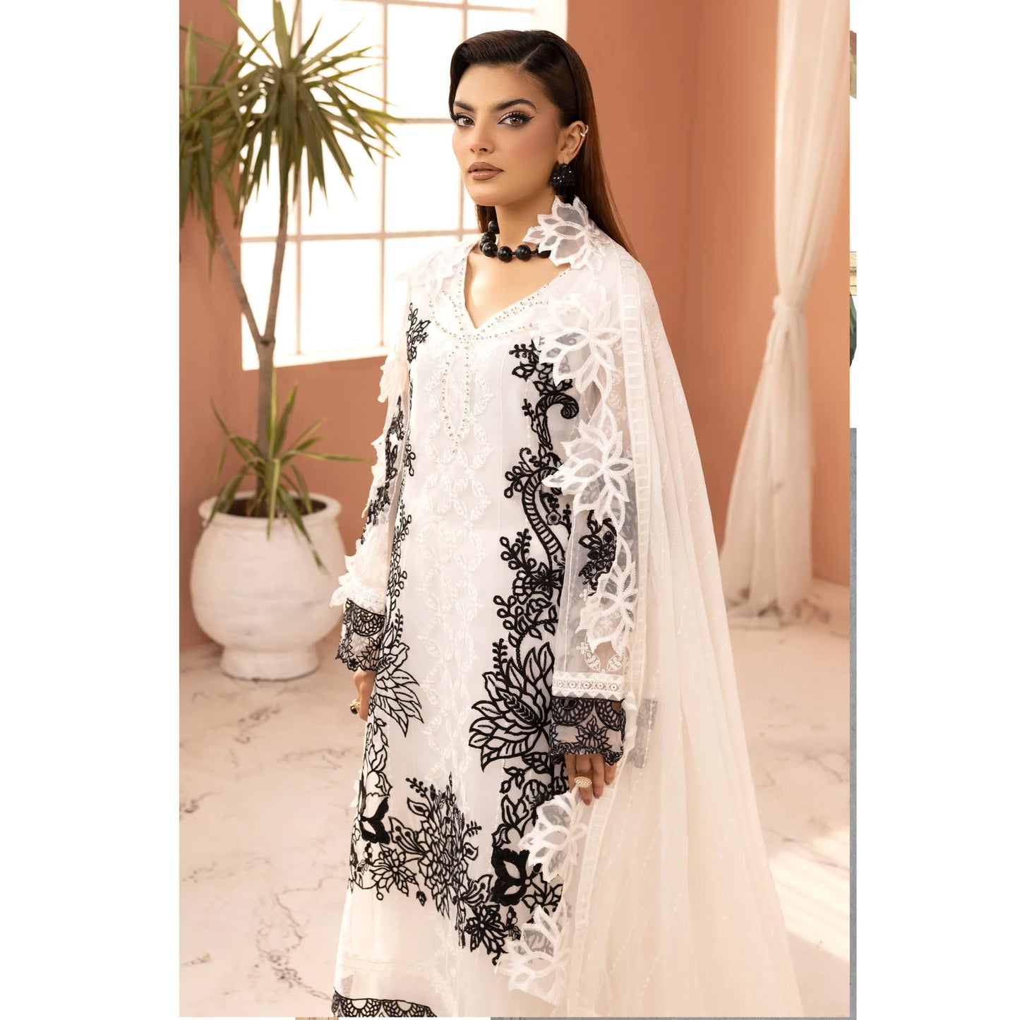 UMS-68 Florence Embroidered Visocse 3 pc Collection | Simrans