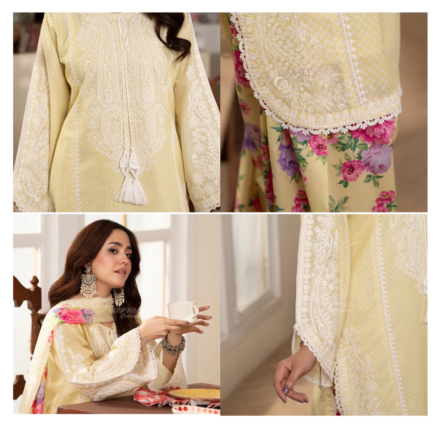 "Flora" Embroidered Lawn 3 Pc Collection | Karma Collection