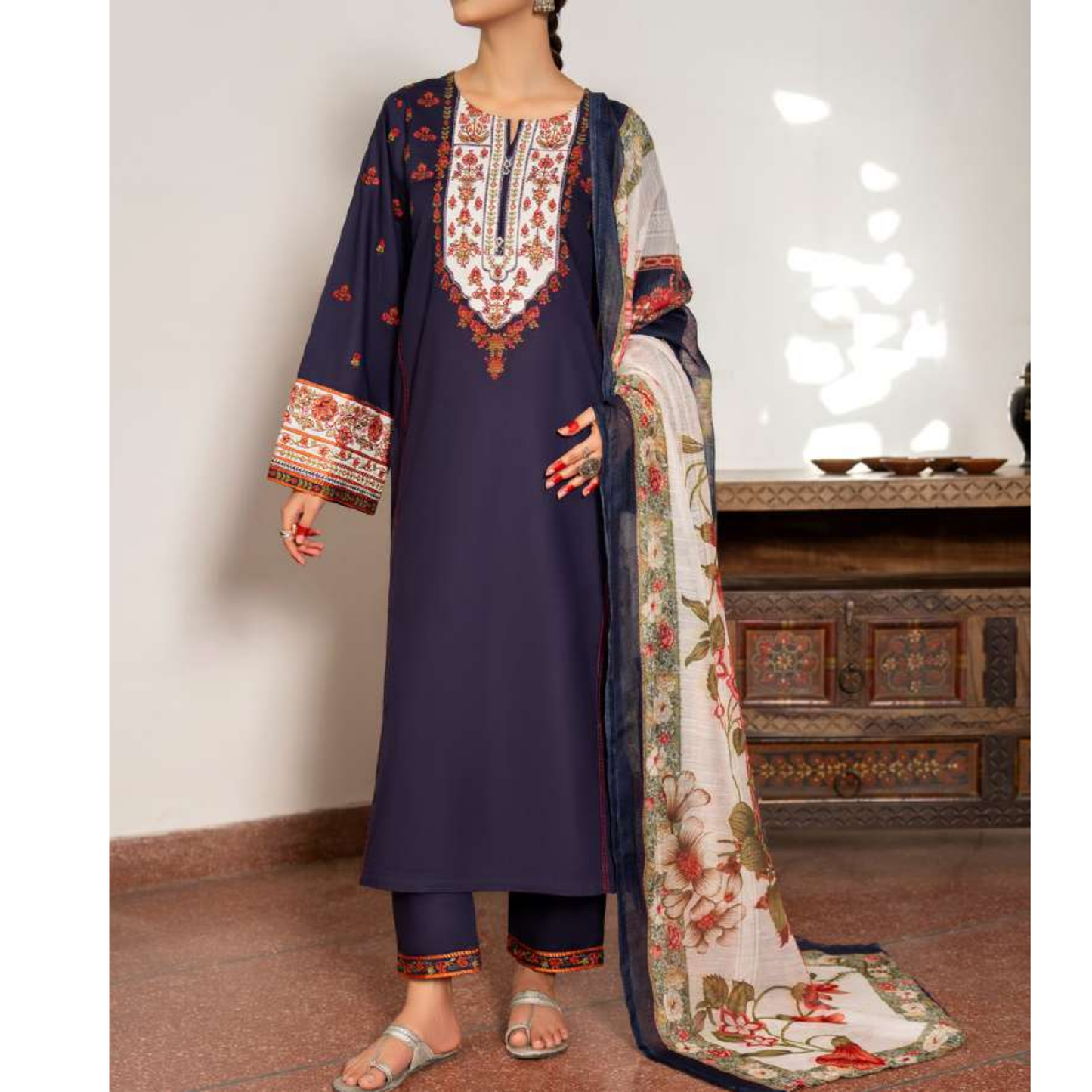 UCA-20 Luxury Cambric Cotton Farshi Shalwar Collection | Ready to Wear | Casuallite