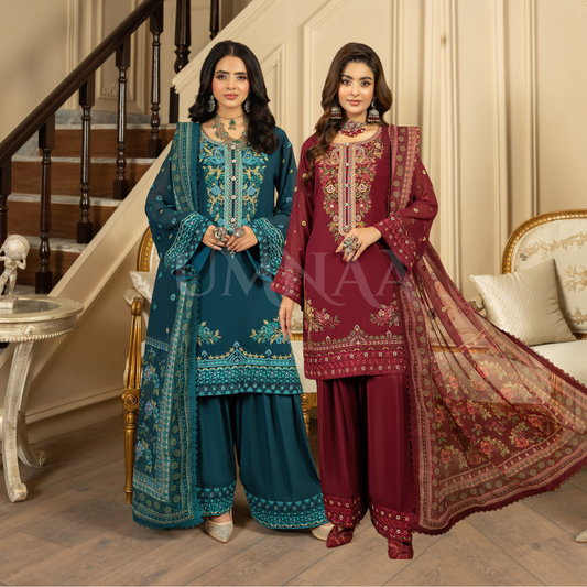 F-467 Embroidered Georgette Chiffon Collection by karma Collection