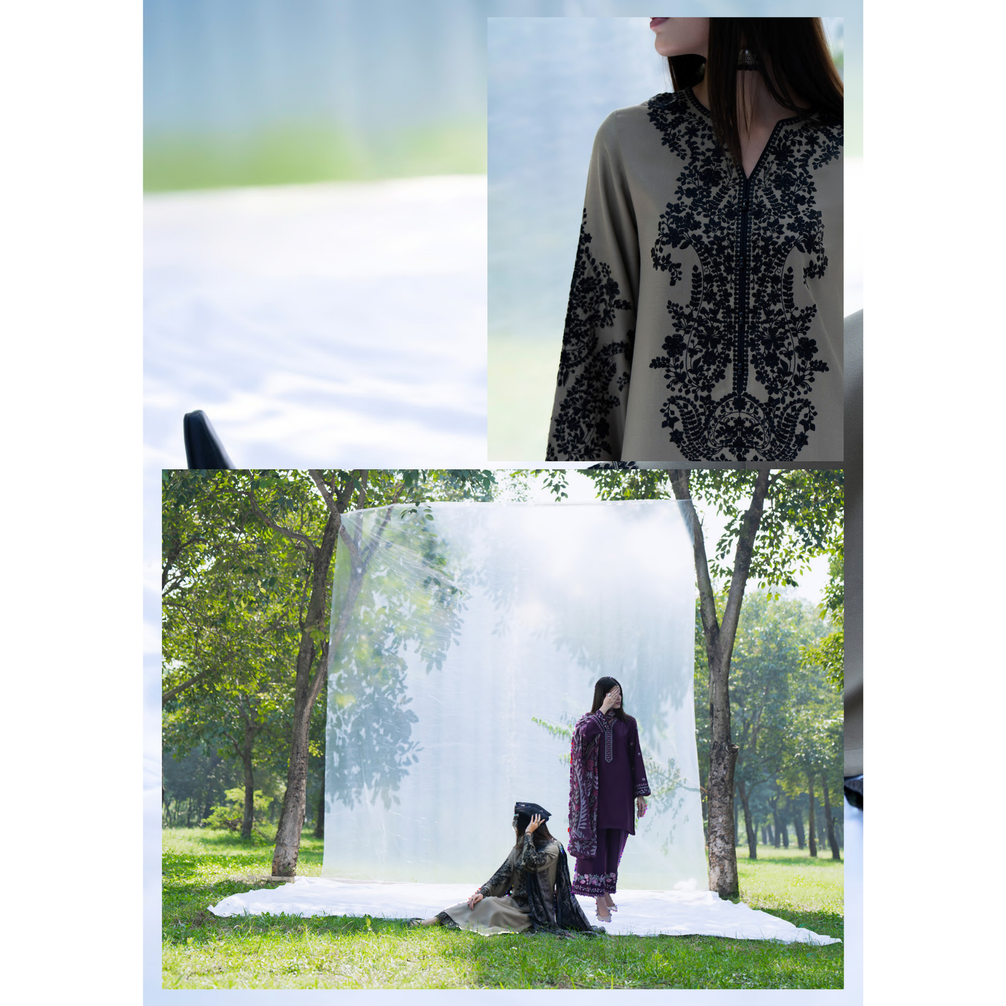 UCA-31 Embroidered Dhanak with Pashmina Shawl Winter Collection by Casuallite