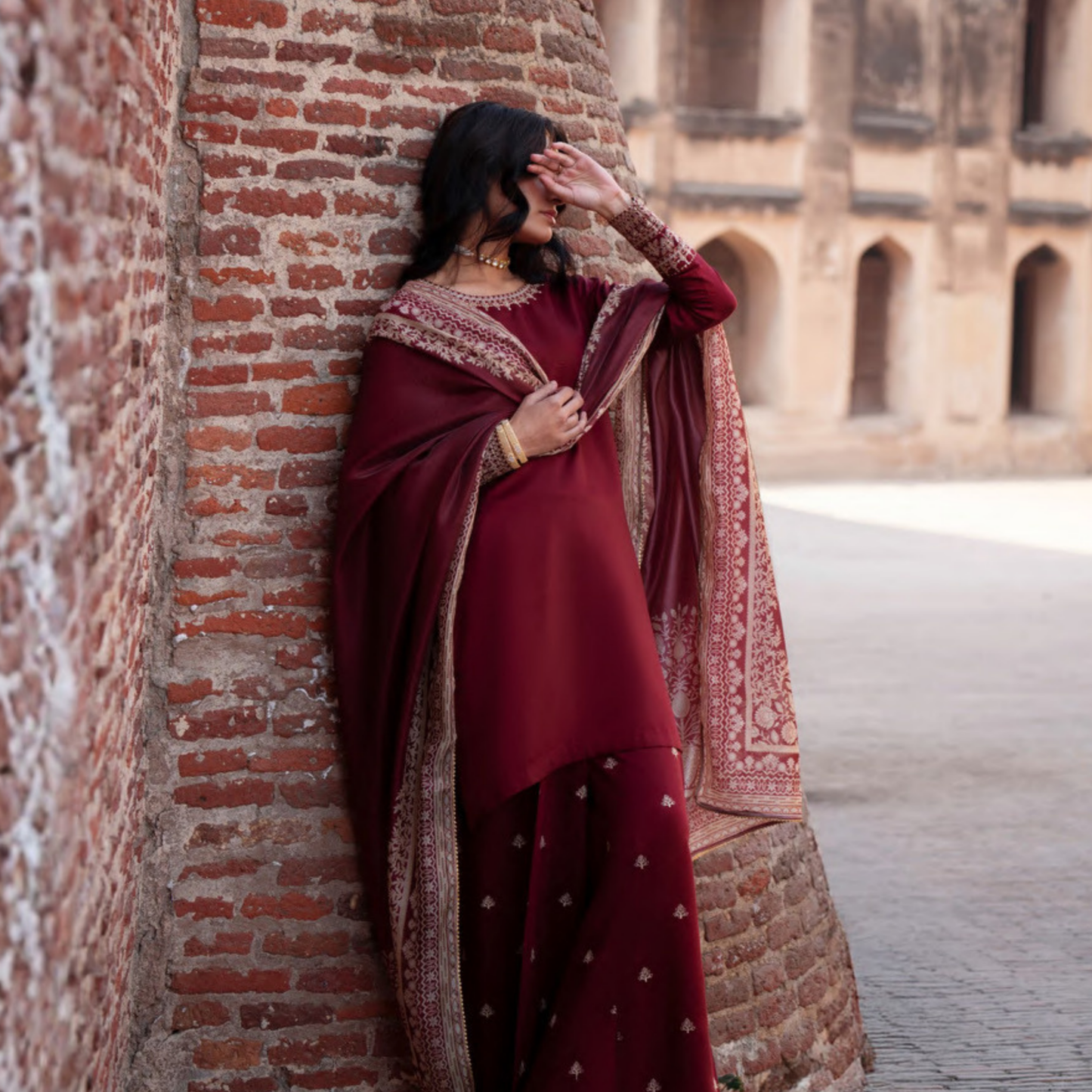 UCA-34 "ISHQIA" Festive Drop Embroidered Viscose Collection by Casuallite