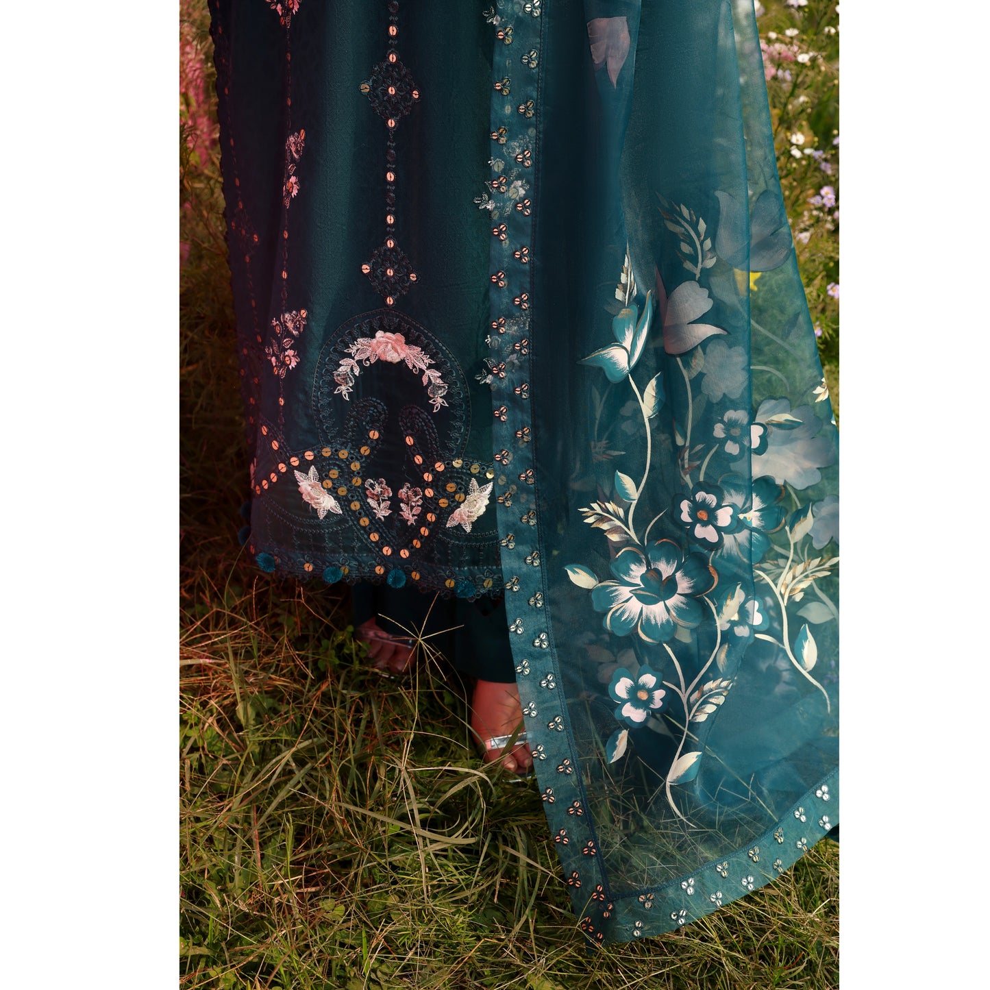 UMS-56 Janan Mother Daughter Chikenkari Jacquard Eid Edit by Simrans | Ready to Wear Asian Pakistani clothes