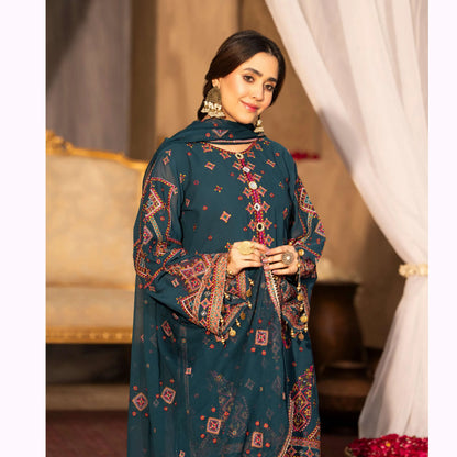 F-527 "Saj Dhaj" Embroidered Georgette Collection by Karma Collection